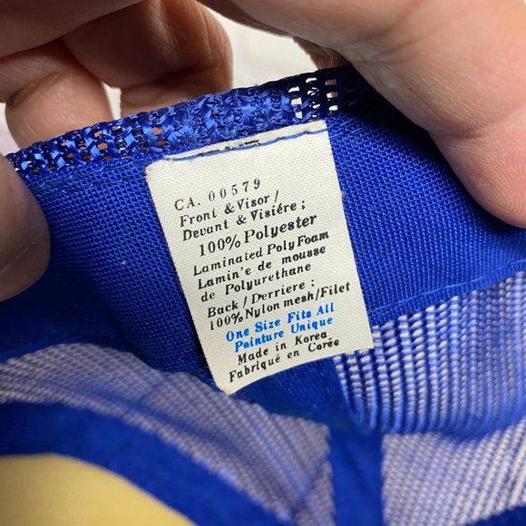 Vintage Trucker Hat Mesh Leaf Blue CANTERRA Embroidered Logo Patch One Size All - Picture 9 of 11